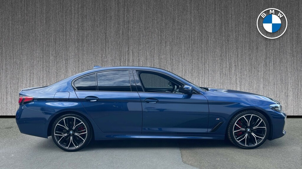 BMW 5 Series 530E M Sport Saloon Blue #3