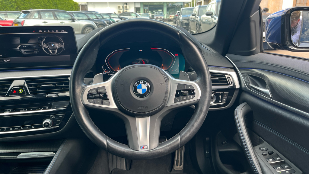 BMW 5 Series 530E M Sport Saloon Blue #5