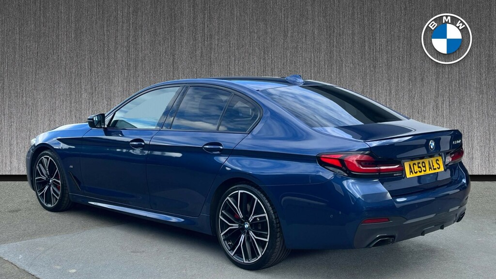 BMW 5 Series 530E M Sport Saloon Blue #2