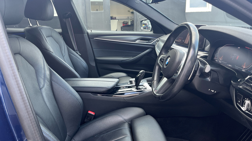 BMW 5 Series 530E M Sport Saloon Blue #11