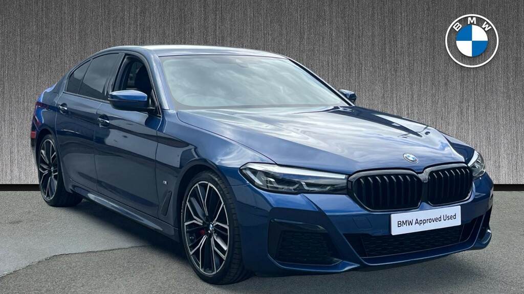 BMW 5 Series 530E M Sport Saloon Blue #1