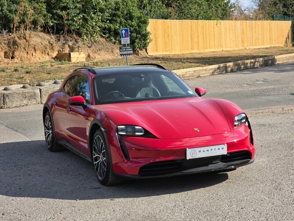 Porsche Taycan Estate SM71AFU Red #2
