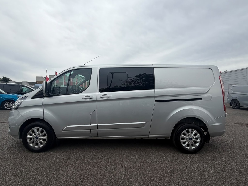 Ford Transit Custom 2.0 300 Ecoblue Limited Crew Van Double Cab Di LS71UWL Silver #4