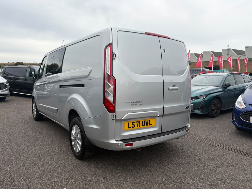 Ford Transit Custom 2.0 300 Ecoblue Limited Crew Van Double Cab Di LS71UWL Silver #5
