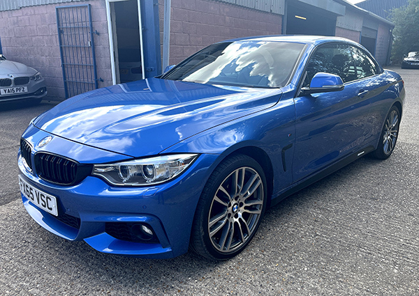 BMW 4 Series Xdrive M Sport Convertible Blue #2