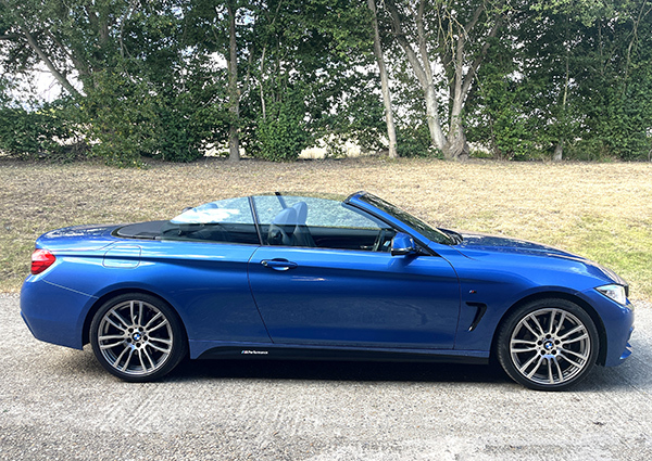 BMW 4 Series Xdrive M Sport Convertible Blue #3