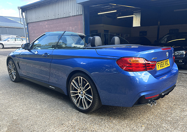 BMW 4 Series Xdrive M Sport Convertible Blue #4