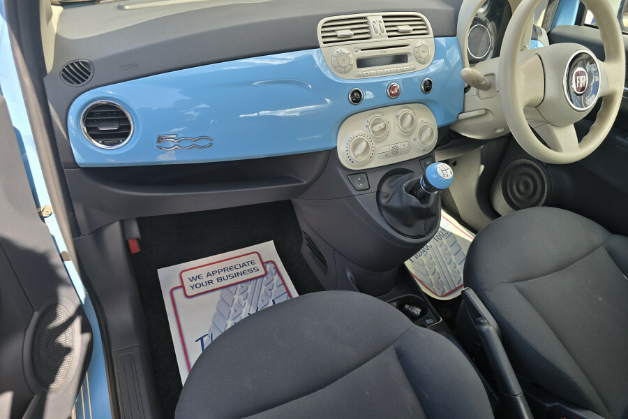Fiat 500 Hatchback Blue #4