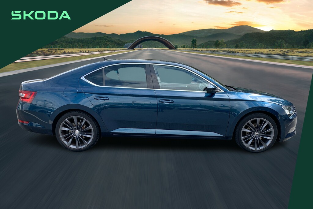 Skoda Superb 2.0 Tdi Cr Se L Executive Dsg 7 Speed Blue #4