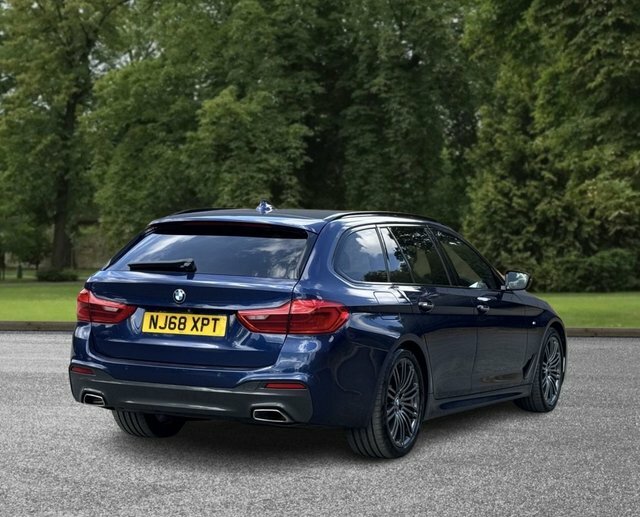 BMW 5 Series 2018 2.0 520D M Sport Touring Xdri NJ68XPT Blue #4