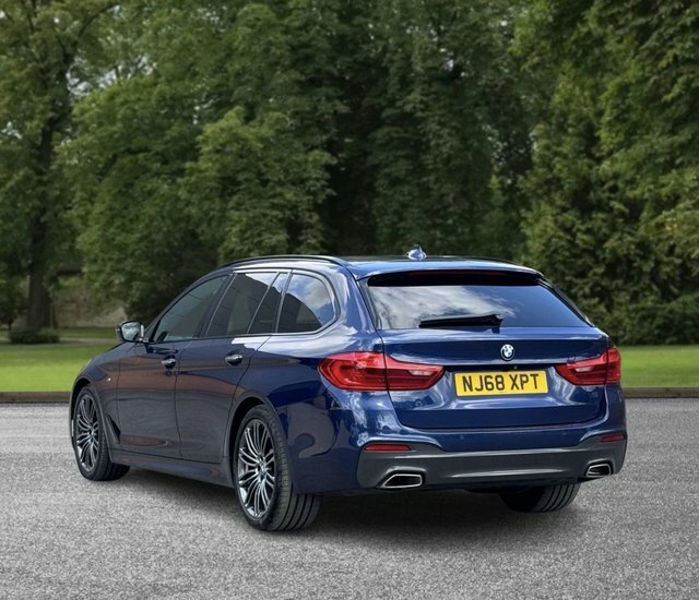 BMW 5 Series 2018 2.0 520D M Sport Touring Xdri NJ68XPT Blue #5