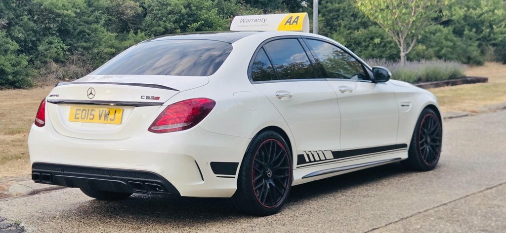 Mercedes-Benz C Class 4.0 C63 V8 Biturbo Amg S Spds Mct Euro 6 Ss EO15VWJ White #2