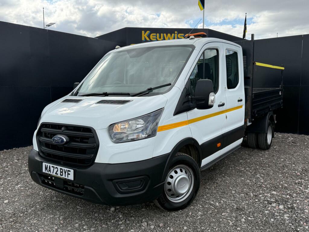 Ford Transit Custom 2.0 350 Ecoblue Leader Tipper Double Cab Diese MA72BYF White #2