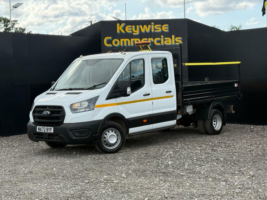 Ford Transit Custom 2.0 350 Ecoblue Leader Tipper Double Cab Diese MA72BYF White
