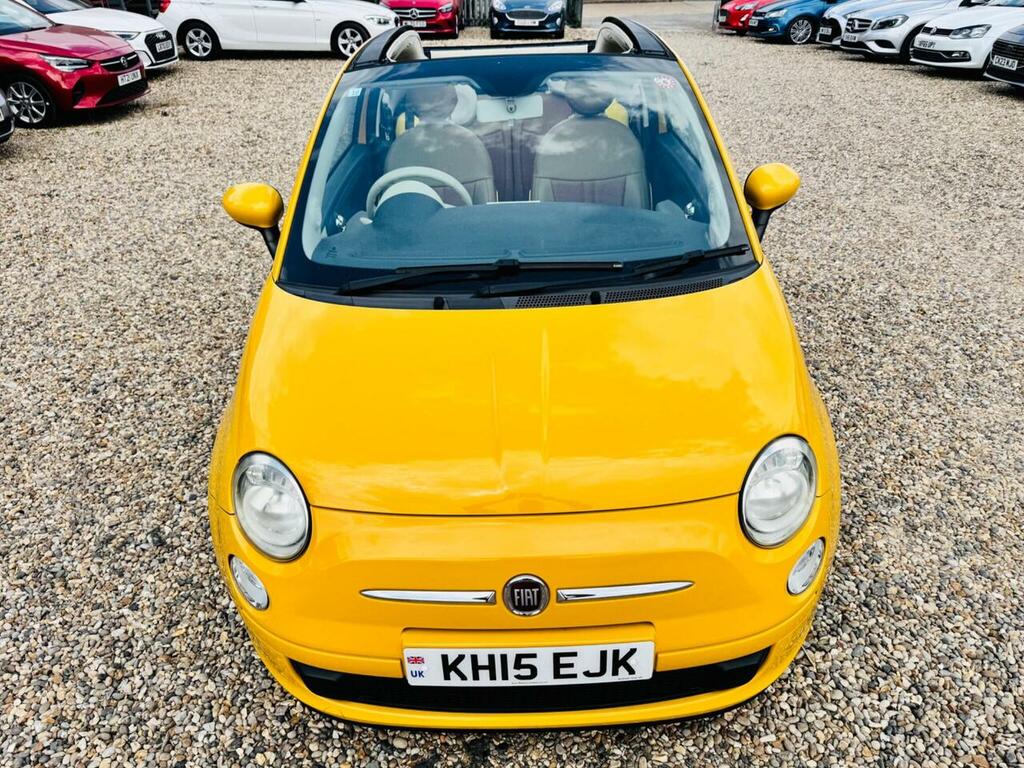 Fiat 500C 1.2 Lounge Convertible Dualogic Euro 6 Yellow #2