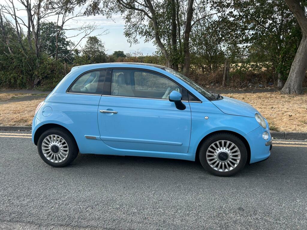Fiat 500 C Lounge 1.2 43,793 White With Burgundy Roo White #7