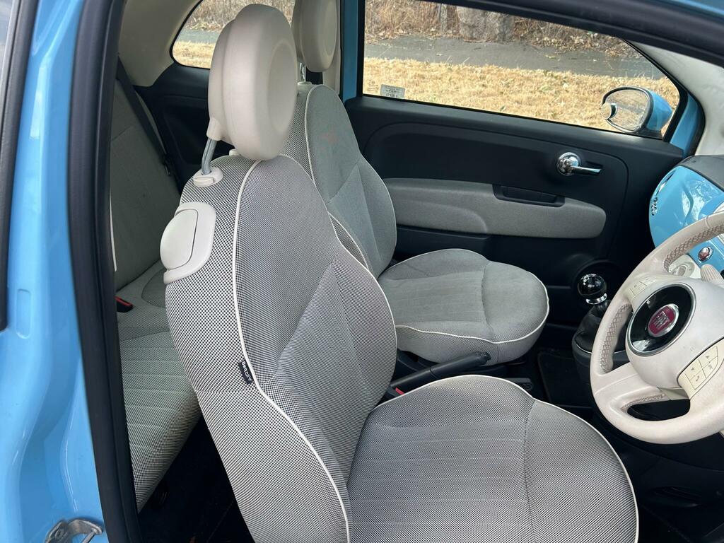 Fiat 500 C Lounge 1.2 43,793 White With Burgundy Roo White #10