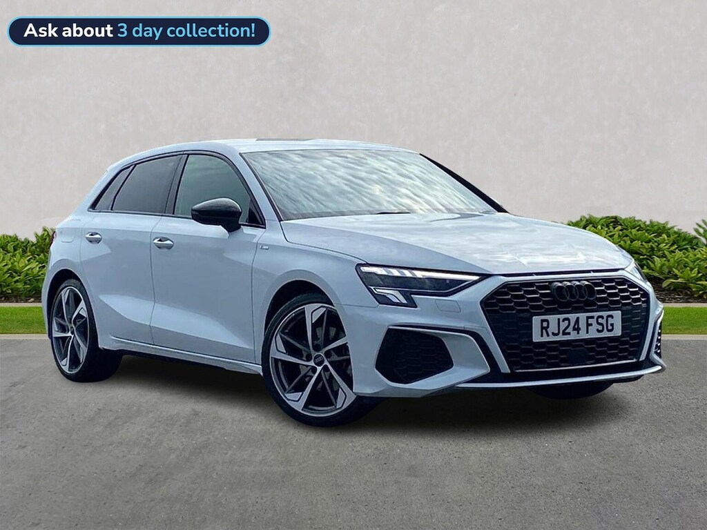 Audi A3 1.5 Tfsi 35 Black Edition Sportback S T RJ24FSG White