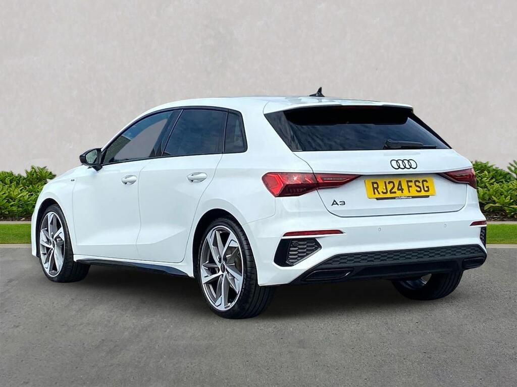Audi A3 1.5 Tfsi 35 Black Edition Sportback S T RJ24FSG White #2