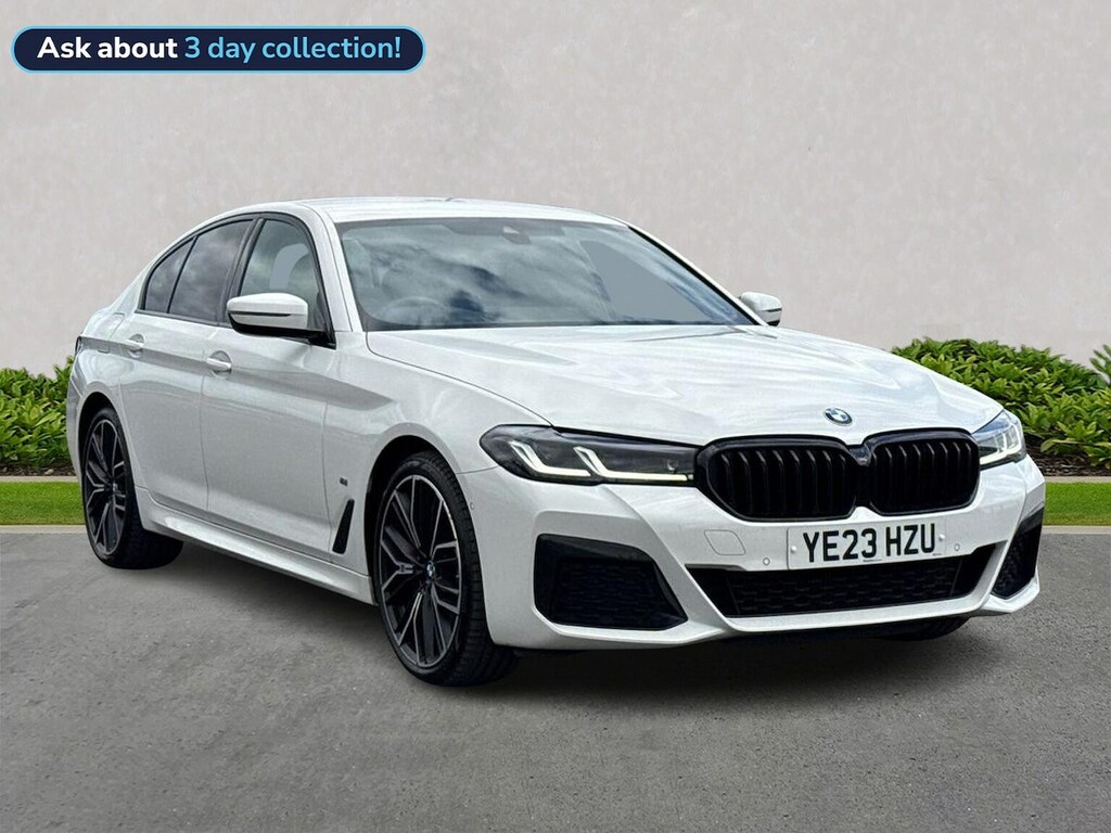 BMW 5 Series 3.0 530D Mht M Sport Saloon Hybrid Step White