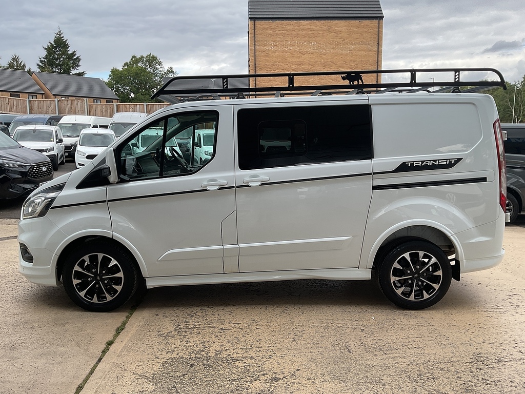 Ford Transit Custom 2.0 320 Ecoblue Sport Crew Van Double Cab Dies WD71LVW White #6