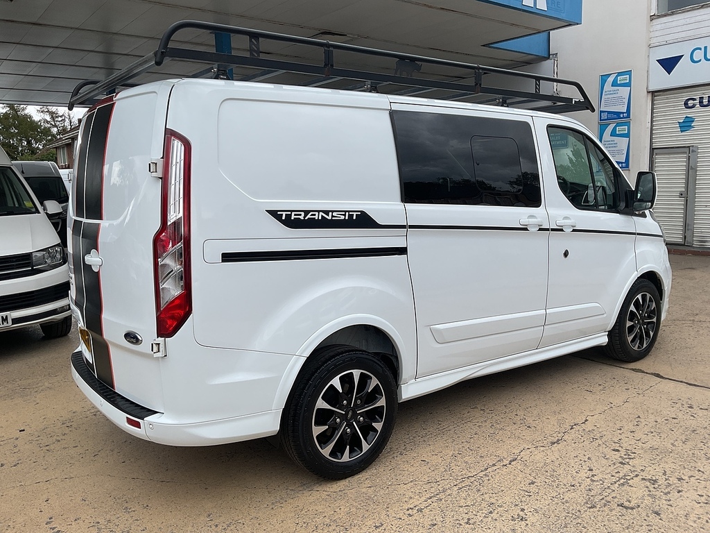Ford Transit Custom 2.0 320 Ecoblue Sport Crew Van Double Cab Dies WD71LVW White #3