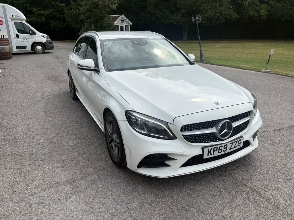 Mercedes-Benz C Class 2.0 C220d Amg Line Premium Estate G-t White #5
