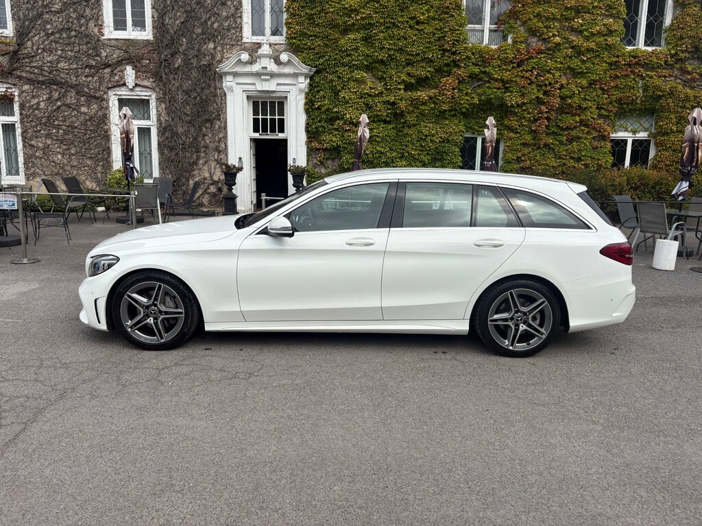 Mercedes-Benz C Class 2.0 C220d Amg Line Premium Estate G-t White #2