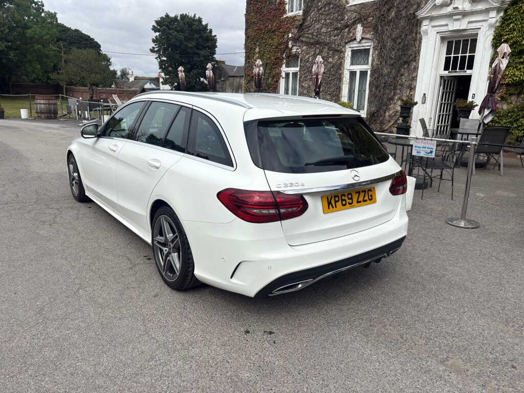 Mercedes-Benz C Class 2.0 C220d Amg Line Premium Estate G-t White #3
