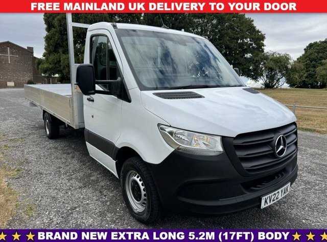 Mercedes-Benz Sprinter 2.0 315Cdi Lwb 3.5T. Extra Long 5.2M 17Ft Dropsi White