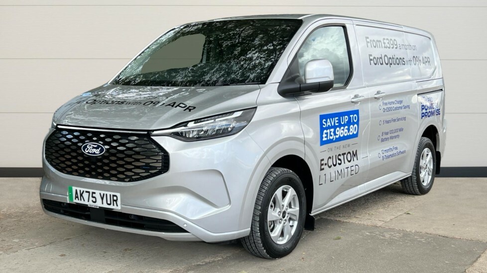 Ford Transit Custom Ford E-transit Custom 320 L1 E 100Kw 65Kwh H1 Van AK75YUR Silver #5