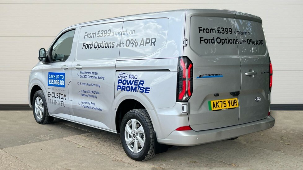 Ford Transit Custom Ford E-transit Custom 320 L1 E 100Kw 65Kwh H1 Van AK75YUR Silver #4