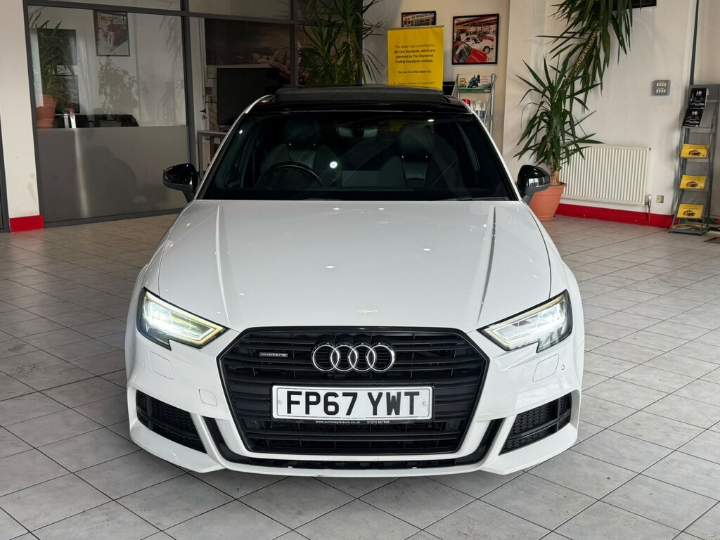 Audi A3 Saloon 2.0 Tdi Black Edition 2017 FP67YWT White #4