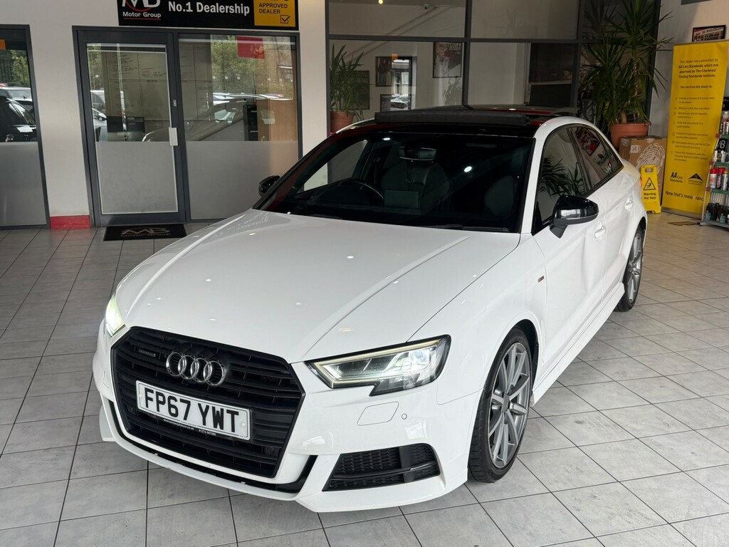 Audi A3 Saloon 2.0 Tdi Black Edition 2017 FP67YWT White #5