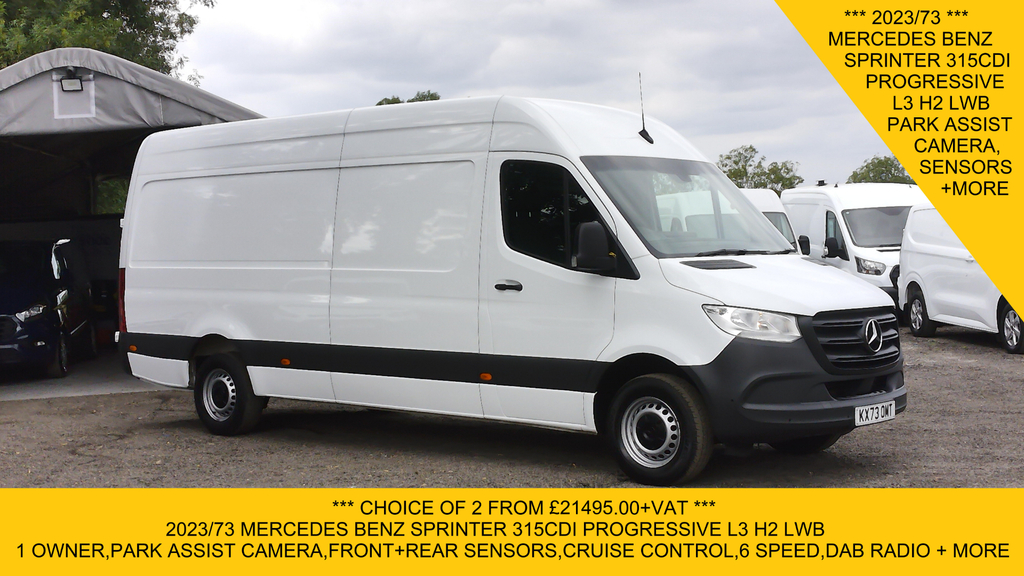 Mercedes-Benz Sprinter 315 Progressive Lwb L3 H2 Rwd,rear Park Assist Cam KX73OMT