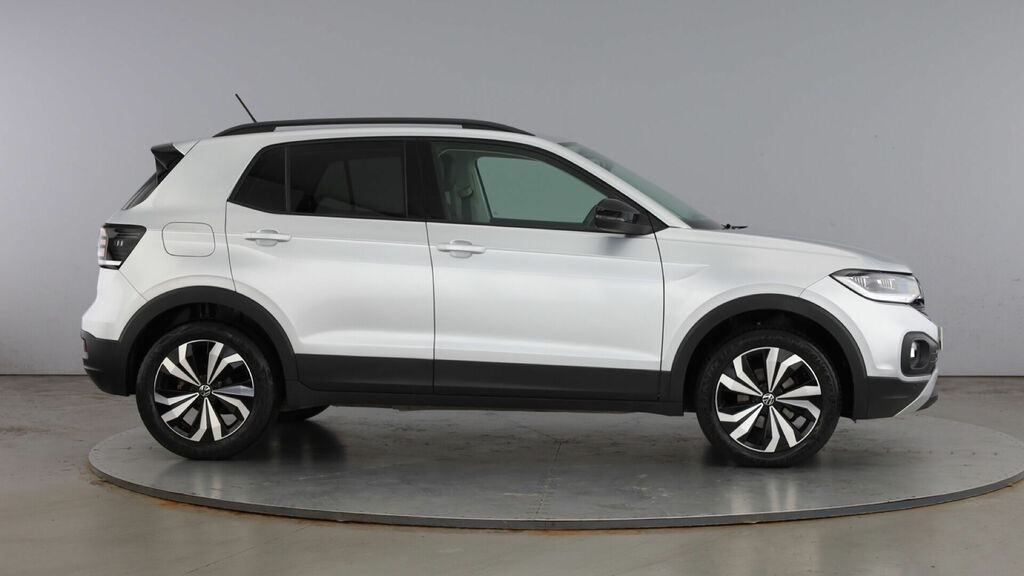 Volkswagen T-Cross 1.0 Tsi Black Edition Dsg Euro 6 5-Door YE73VGF Silver #4