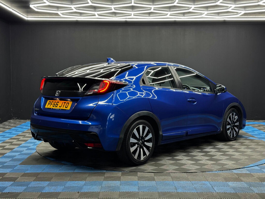 Honda Civic 1.8 I-vtec Se Plus Navi Euro 6 Blue #5