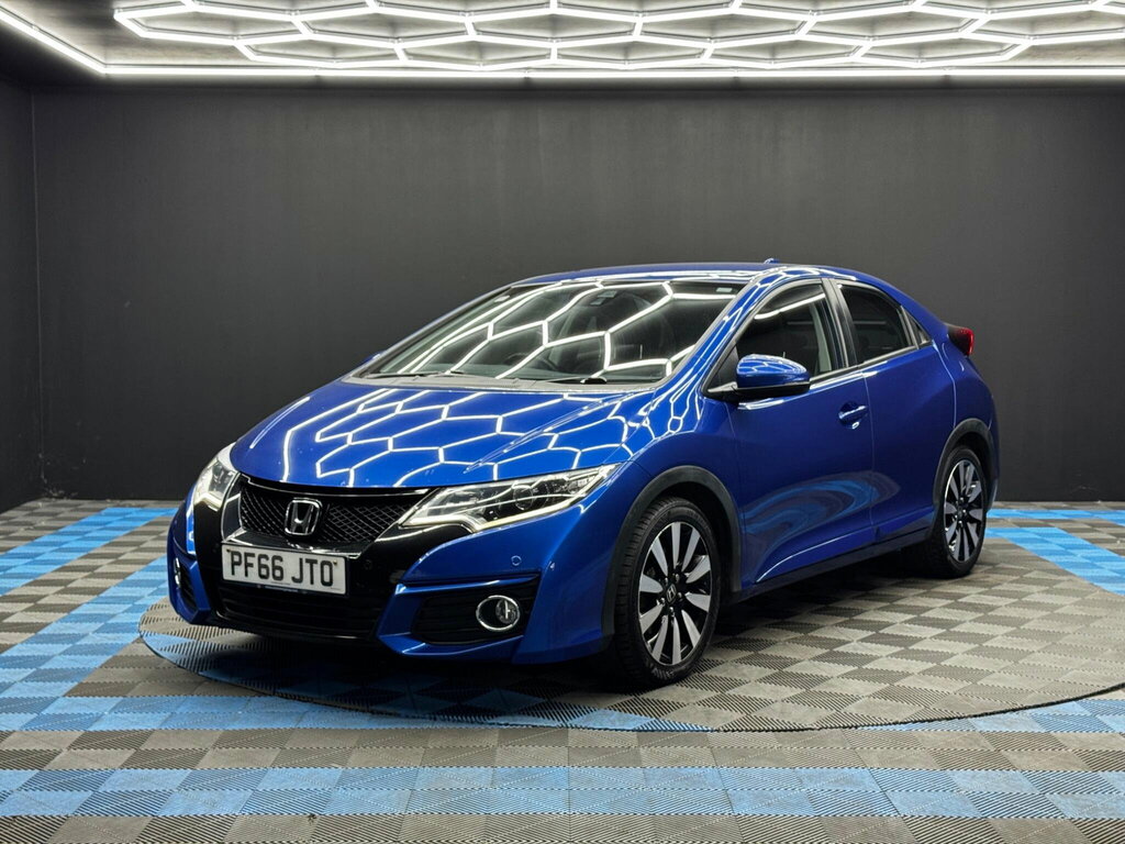 Honda Civic 1.8 I-vtec Se Plus Navi Euro 6 Blue #3