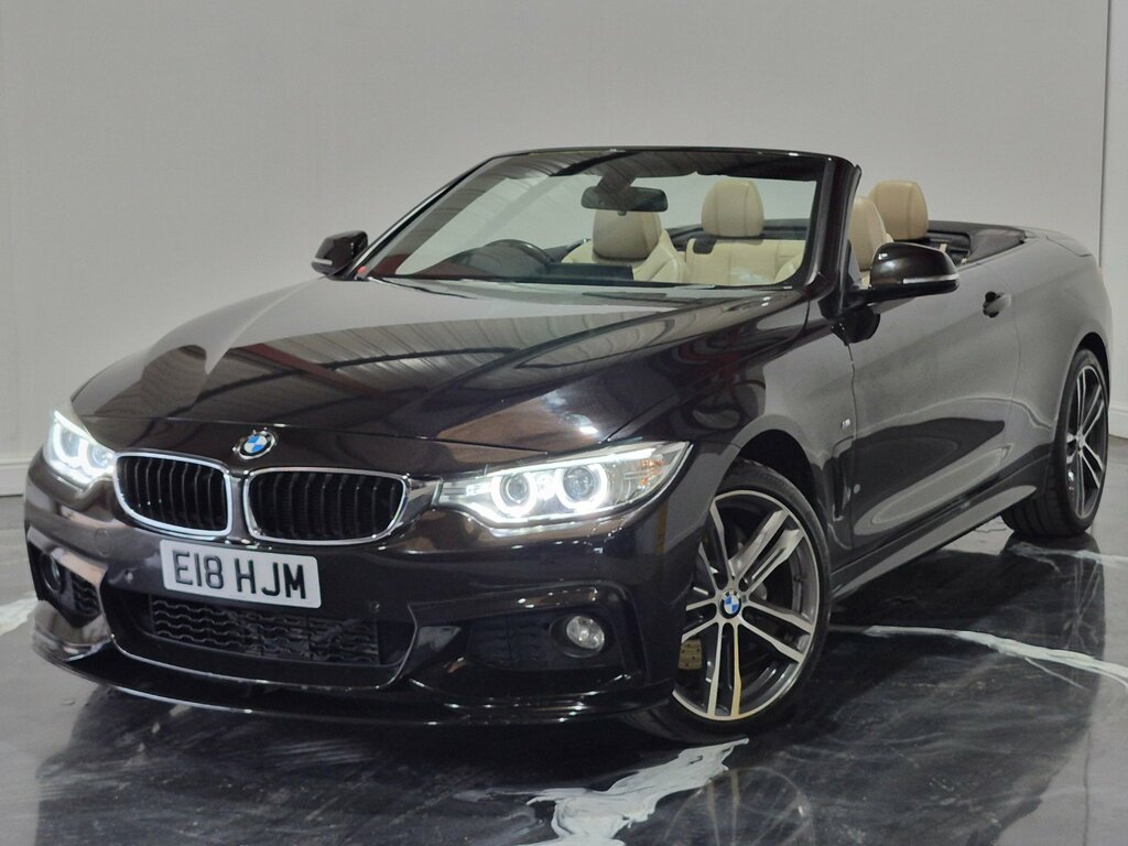 BMW 4 Series 3.0 435D M Sport Convertible Xdriv E18HJM Black #2