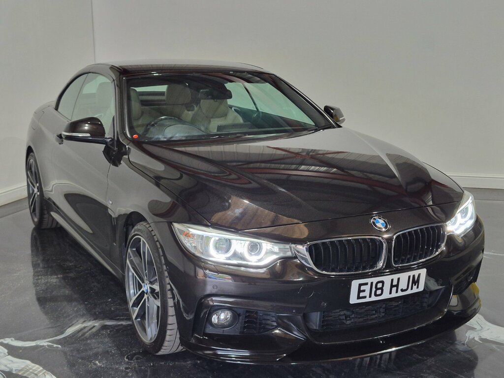 BMW 4 Series 3.0 435D M Sport Convertible Xdriv E18HJM Black #4