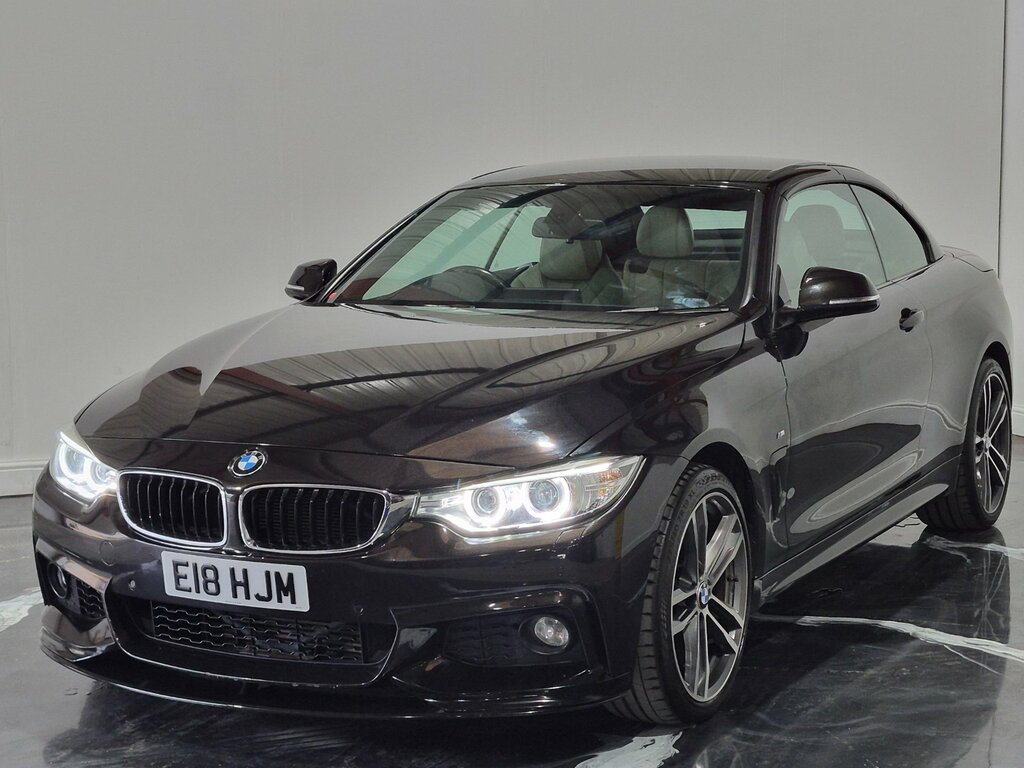 BMW 4 Series 3.0 435D M Sport Convertible Xdriv E18HJM Black #3