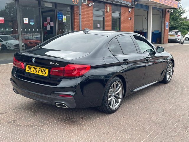 BMW 5 Series 2020 2.0 520D Mht M Sport Saloon Hybrid Black #4