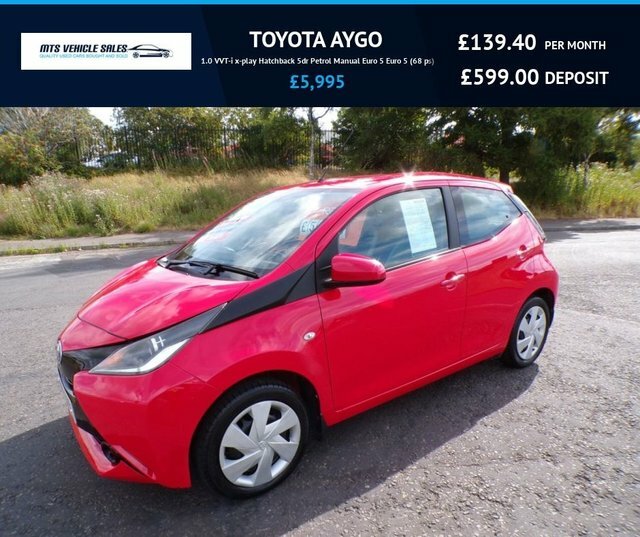Toyota Aygo 2016 1.0 Vvt-i X-play 1 Owner,low Mileage,f.s.h,re SY16NVO Red