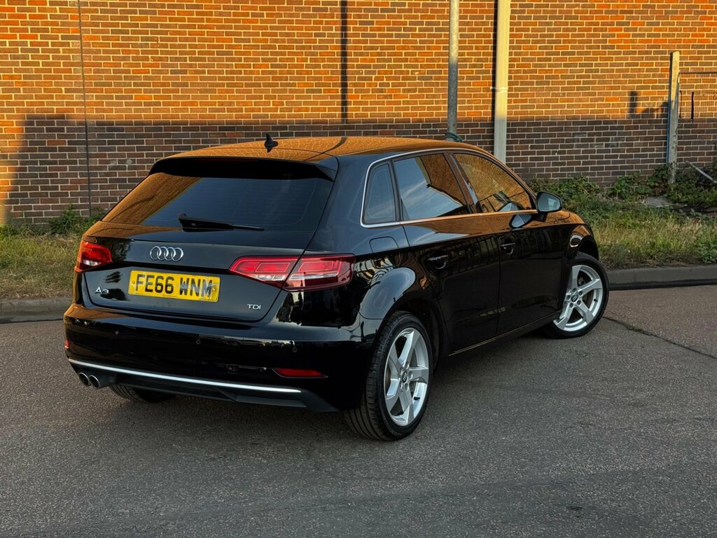 Audi A3 2.0 Tdi Sport Sportback S Tronic 6Spd Euro 6 Black #6