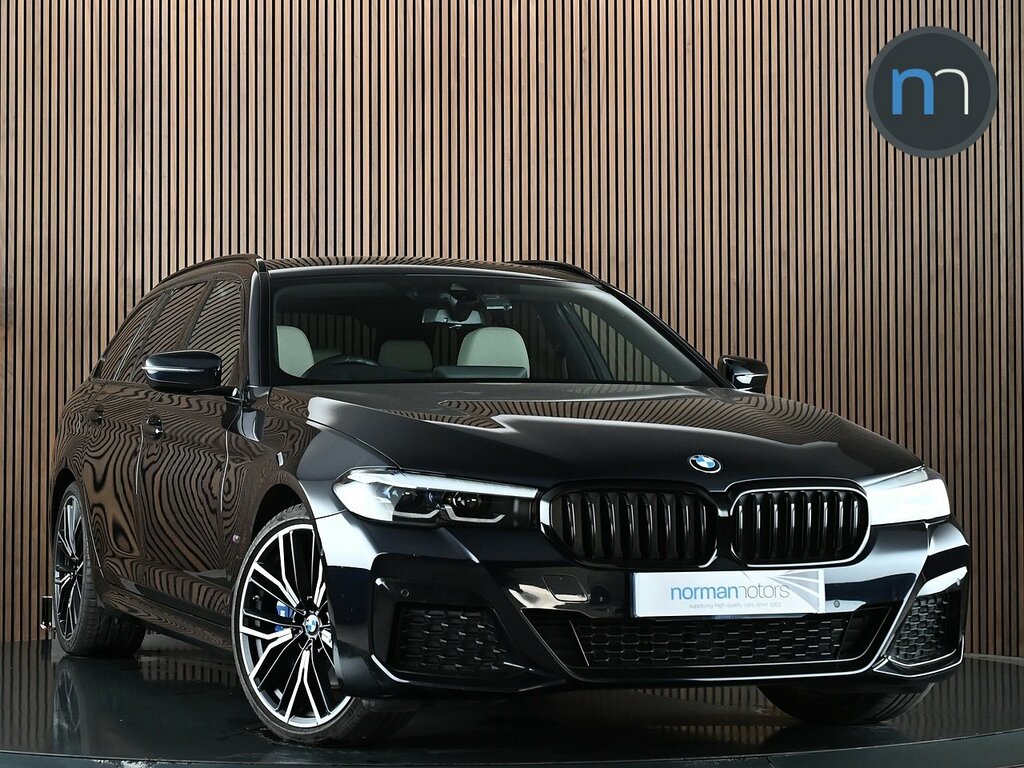 BMW 5 Series 2.0 520D Mht M Sport Touring Hybrid Ste Black
