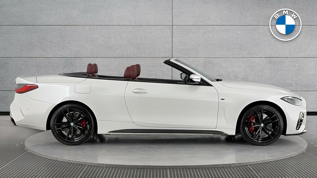 BMW 4 Series M440i Xdrive Convertible White #3