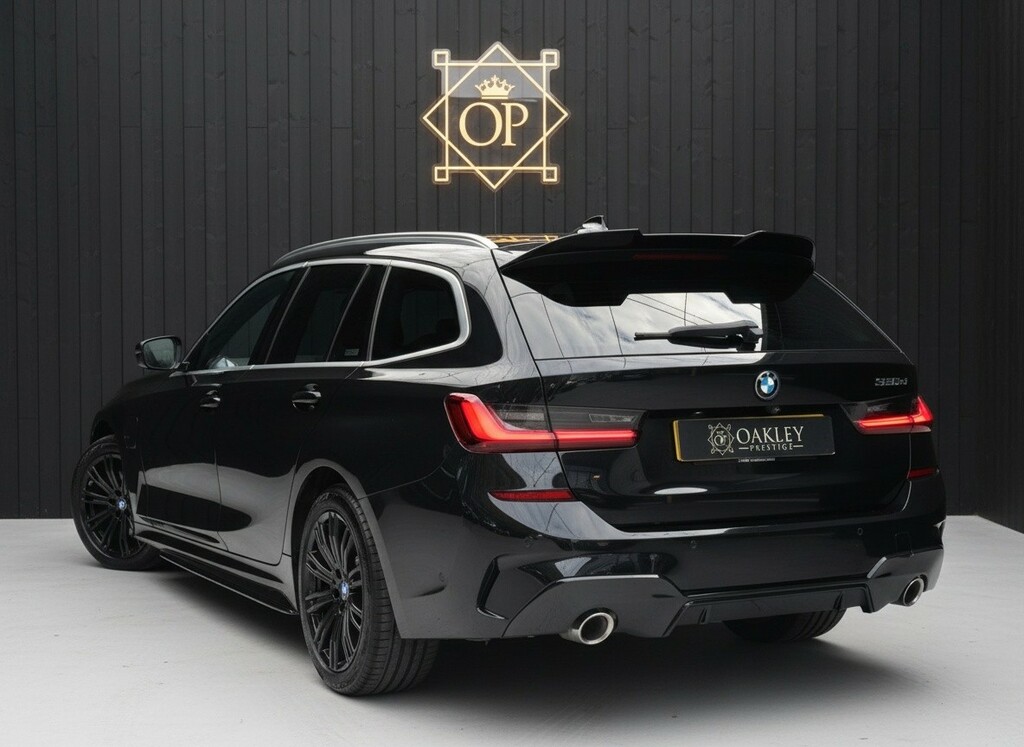 BMW 3 Series 2.0 330E M Sport Touring Black #2