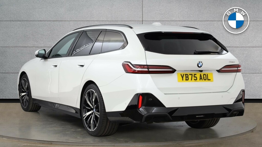BMW 5 Series Estate White #2