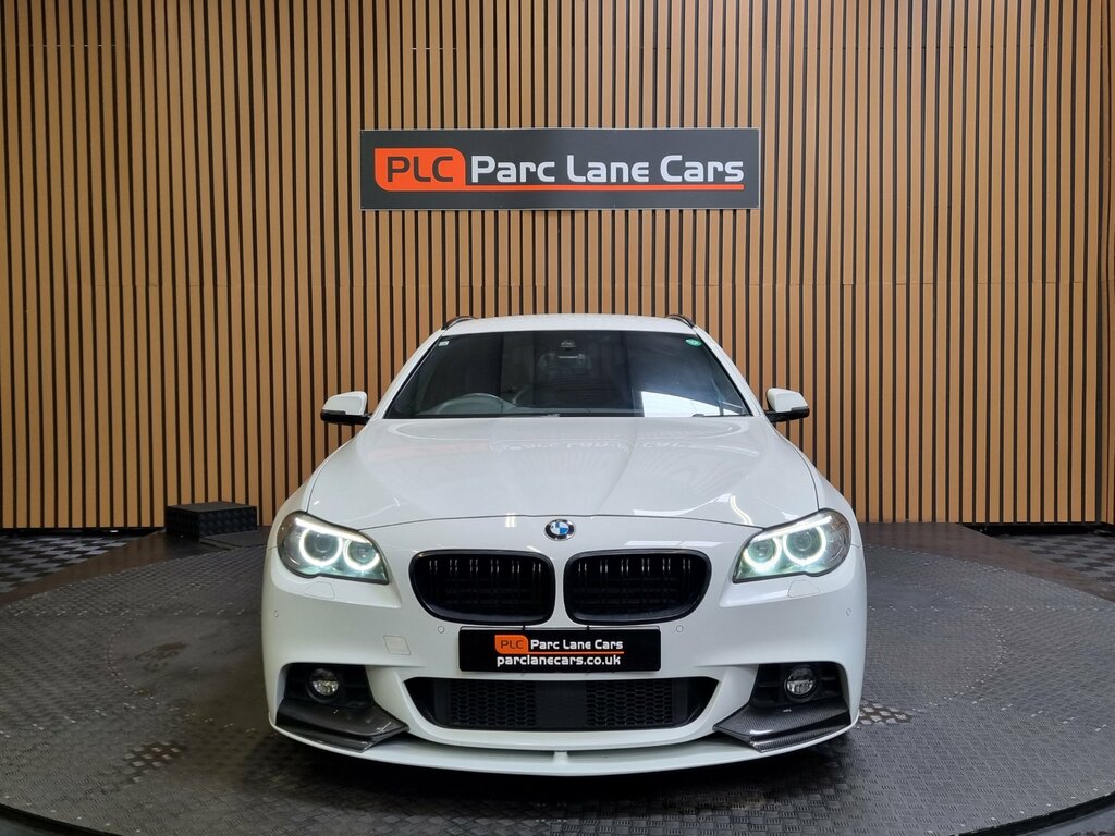 BMW 5 Series 523D M Sport Touring Step - Very Rare Car - O NK65HBB White #4