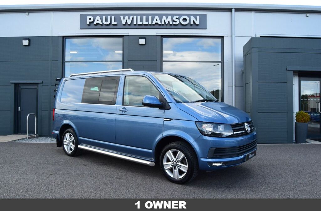 Volkswagen Transporter 2.0 Tdi T32 Bluemotion Tech Highline Kombi Double Blue